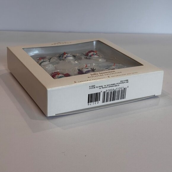 Hallmark Ornaments 2006 Jolly Snowmen Miniature Collection 6 Pcs New - Picture 8 of 9